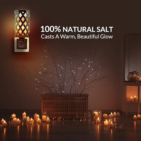 Lattice Style Salt Night Light | HIMALAYAN GLOW